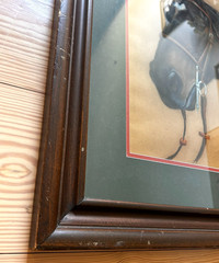 PAIR of 2-Vtg Original Sykes Horse Realism Portrait Pastel Paintings 33“x27“