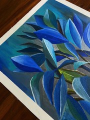 Original Abstract Flower Vase Painting 16×20 Canvas Modern Wall Art Home Decor