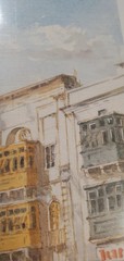 Pair of Vintage 11.5 X 8.5 Watercolor pictures of Malta by ARTIST FREE SHIPPING