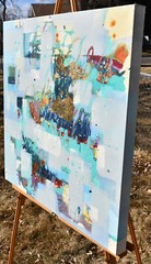 The Poetry of Light – Abstract art – 24 x 24 IN / 61 x 61 CM – Original