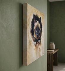 Original Cuban Art Painting by Yosvany Arango cat