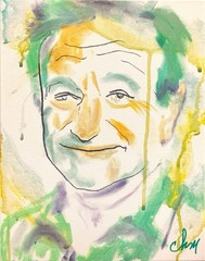 12×16 “Robin Williams”Impressionism Handmade Original Colorful Unique Art