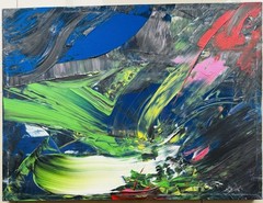 Original Abstract Composition, Oil Painting, Expressionism, 80.0 x 60.0 cm.
