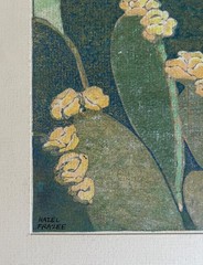Antique Watercolor Cactus Painting by Hazel Frazee, Chicago, IL