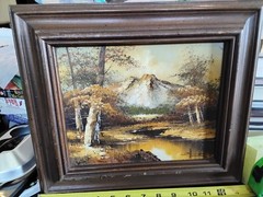 Mountain Landscape Oil Painting Framed Signed By Artist 1926 Hegho Mexico Old