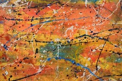 Pollock/Richter style￼ Professional Painting 81” X 62”(6ft 9in)Abstract Modern