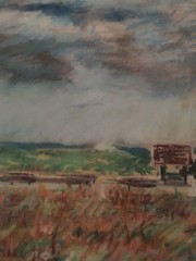 FRANK CAMPANELLA 1918-2016 ATLANTIC HIGHLANDS „SANDY HOOK NJ “ PASTEL1980 LISTED