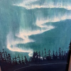 Dan Persinger Oil Painting On Board Northern Lights 28×22” California Artist