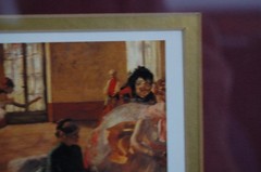 VINTAGE FRAMED SMALL ART GALLERY EDGAR DEGAS COLOR PRINT „THE REHEARSAL (1877)“