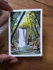 ACEO watercolor painting. Original Landscape