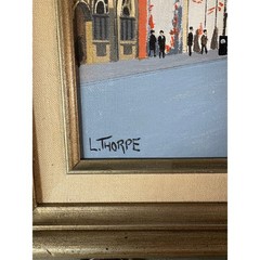 Original L. Thorpe London Painting – St. Paul’s Cathedral from Fleet Street