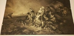 1836 FRENCH CHARCOAL PASTEL DRAWING ROMANTICISM JUNE REBELLION, CHOLERA PLAGUE