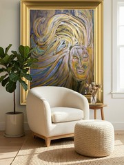 Original Acrylic art painting 36x24Inches hand painted And Signed By Artist
