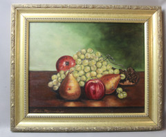 Beautiful Original Oil „Study of Fruit“ Ca 2006 by L. Mariconda Inv# LM01a