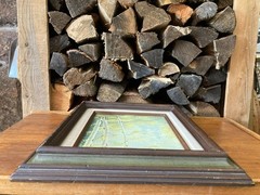 vintage oil landscape painting on canvas art fall aspens Colorado Rockies framed