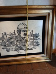 The Oil & Gas Legend etched Marble (663/5000) by David Frederick,RARE HTF.
