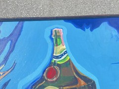 Large Oil Painting Mendelson 1970 Liquor Mountain Surrealist Framed 48/36 Inches