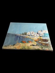 oil paintings on canvas Mid-century Impressionist Signed K.WARD 15.5×12 Inch