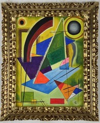 Wassily Kandinsky Oil On Canvas (Handmade) signed and stamped Framed