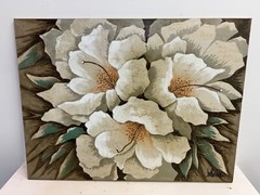Vintage Lee Reynolds’s Floral Oil Painting on Canvas Signed