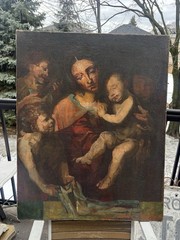 Late 1600s Renaissance 17th Century Religious Study – Oil on Canvas