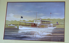 Framed Watercolor Painting Steam Boat „Louise“ 1982 Ted Brennan