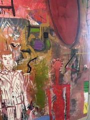 ORIGINAL ART BILL BRENNER VERY LARGE EXPRESSIONIST CUBIST CIRCA 1989 SHAPES