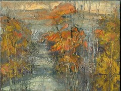 Song Mountain Ski Trail 6 x 8 in. Oil on archival panel Hall Groat Sr.