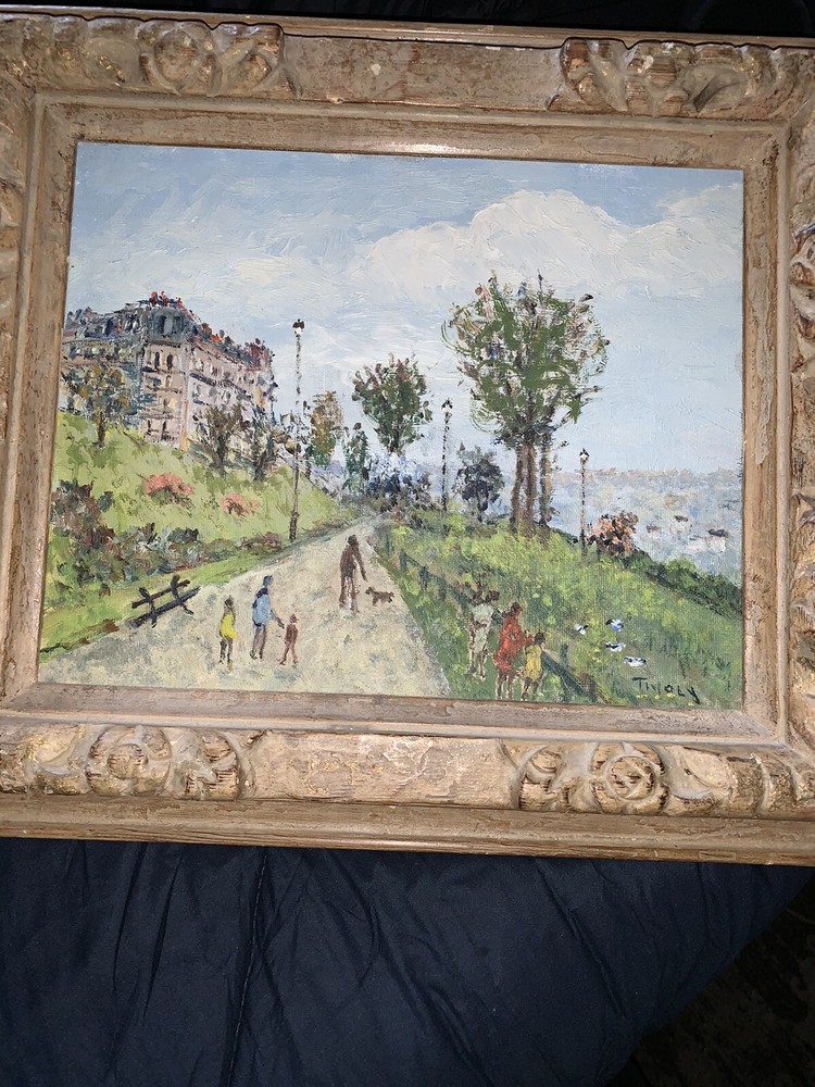 Oil Canvas On Board Painting Signed Tivoly