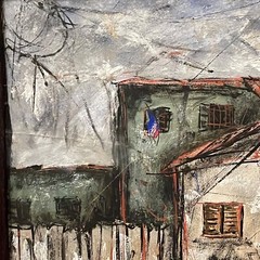 Jean-Marie Gouttin Signed Acrylic on Board Original Painting French Street 1955