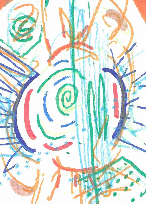 ACEO ATC CARD „Peepers 18“ REASOR Original Abstract Painting 2.5×3.5
