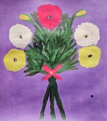 Clementine Hunter Signed Vintage Painting Southern American Folk Art