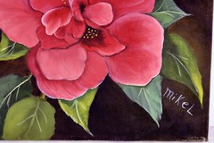 14″ Oil Painting Canvas Lea Mikel Still Life Amazing Rose Flower Bouquet #20