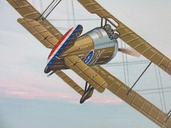 Raymond Waddey Painting WWI British RAF Sopwith Snipe Biplane Combat, 16″x20″