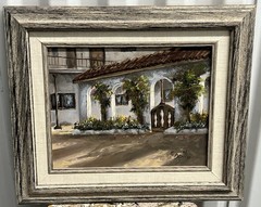 Don Brown Original Small Oil Painting “Courtyard” Signed & Dated 1998