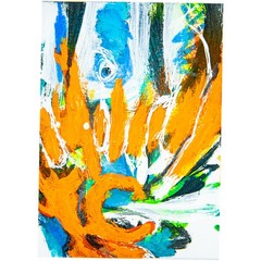 Original painting ACEO Miniature OOAK unusual art unique real abstract No. 101