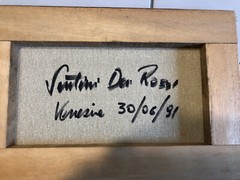 Del Rossi? Venice Oil On Canvas Painting 7 1/2″ By 11 1/2″ 1991
