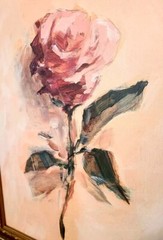 „Painterly Rose Study II“ Painting Print ** Preowned, Beautiful**