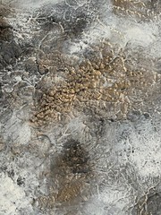 Grey Gold Original painting Abstract wall art Canvas for home and office