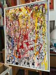 Abstract Art Acrylic Modern Painting Original Painting Dripping 60x80cm Picture