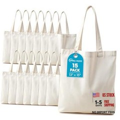 Canvas Tote-Bags 15 Pack