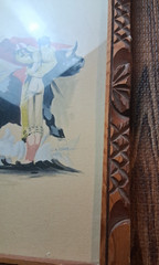 Alberto Galindo Antique Matador Bull Fighter Painting Vintage Mexican 1950s