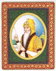 Maharaja Ranjit Singh Painting 1st Maharaja Of Sikh Empire 8.5×10.5 Inches