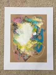 OOAK original painting artwork Contemporary Abstract Colorful Energy #22 byKatC