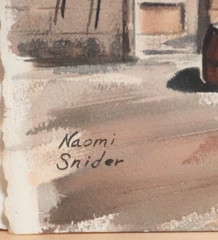 NAOMI SNIDER LOBSTER DOCK AT PORT CLYDE MAINE ORIGINAL WATERCOLOR PAINTING