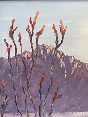 Martha Hurst Vintage California AZ Plein Air Desert Sunset Landscape Painting