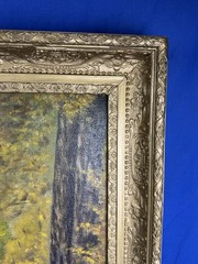 1902 Oil Painting Signed ALT Country Road Landscape Beautiful Frame 28.75 x 25