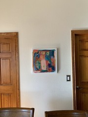 Original Abstract Art Canvas Acrylic Signed Artist Tracy Eau Claire Texture #25