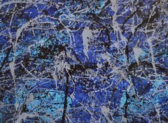 Jackson Pollock style￼￼ Canvas painting￼ 72” X 60”Abstract,Modern,XL,5ftX6ft