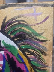 Golden Charge: Original Acrylic Painting Horse 11×14 Canvas